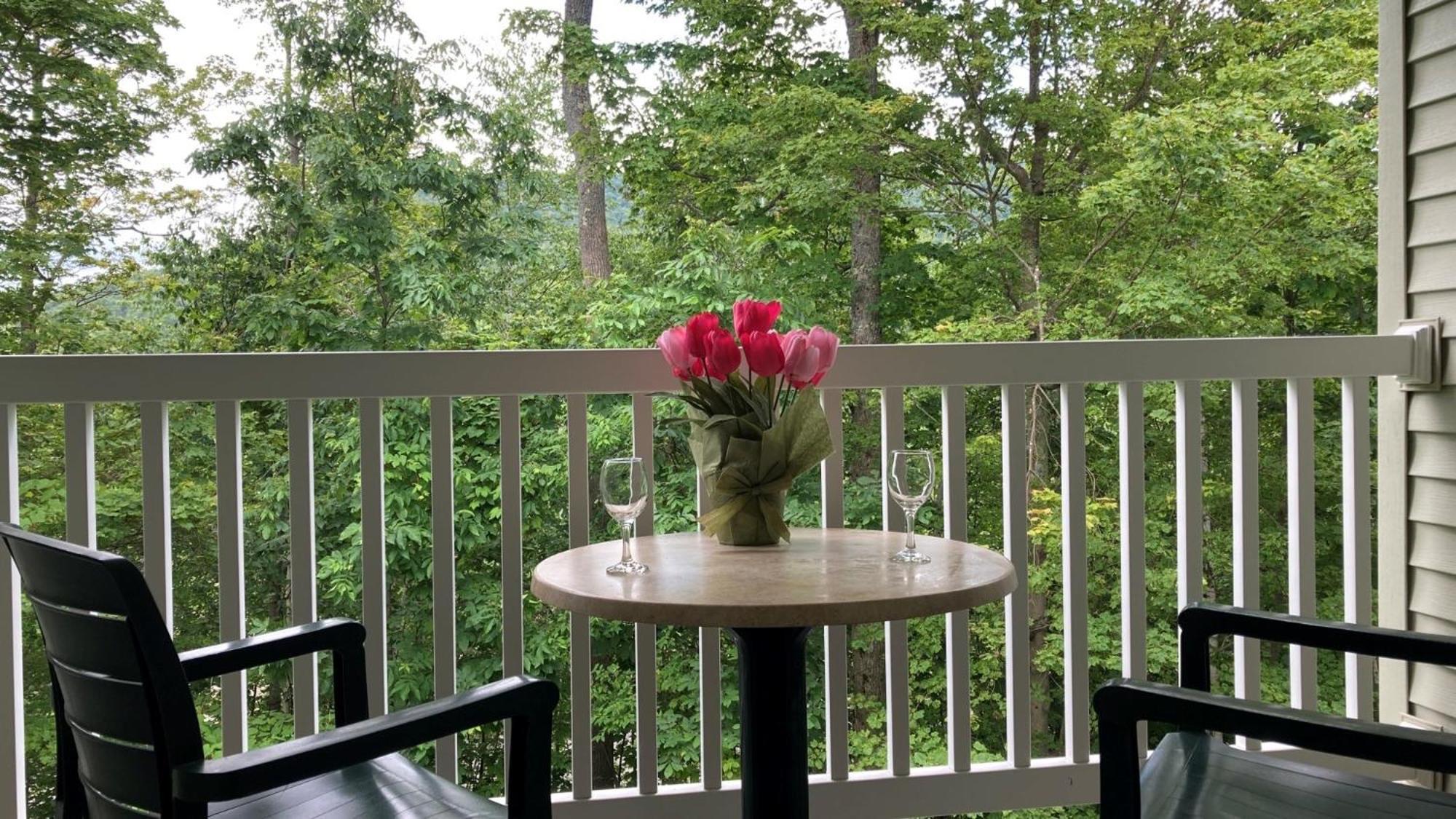 Vacation Village In The Berkshires Ганкок Екстер'єр фото A view from the balcony of a suite at the Inn at the Opera